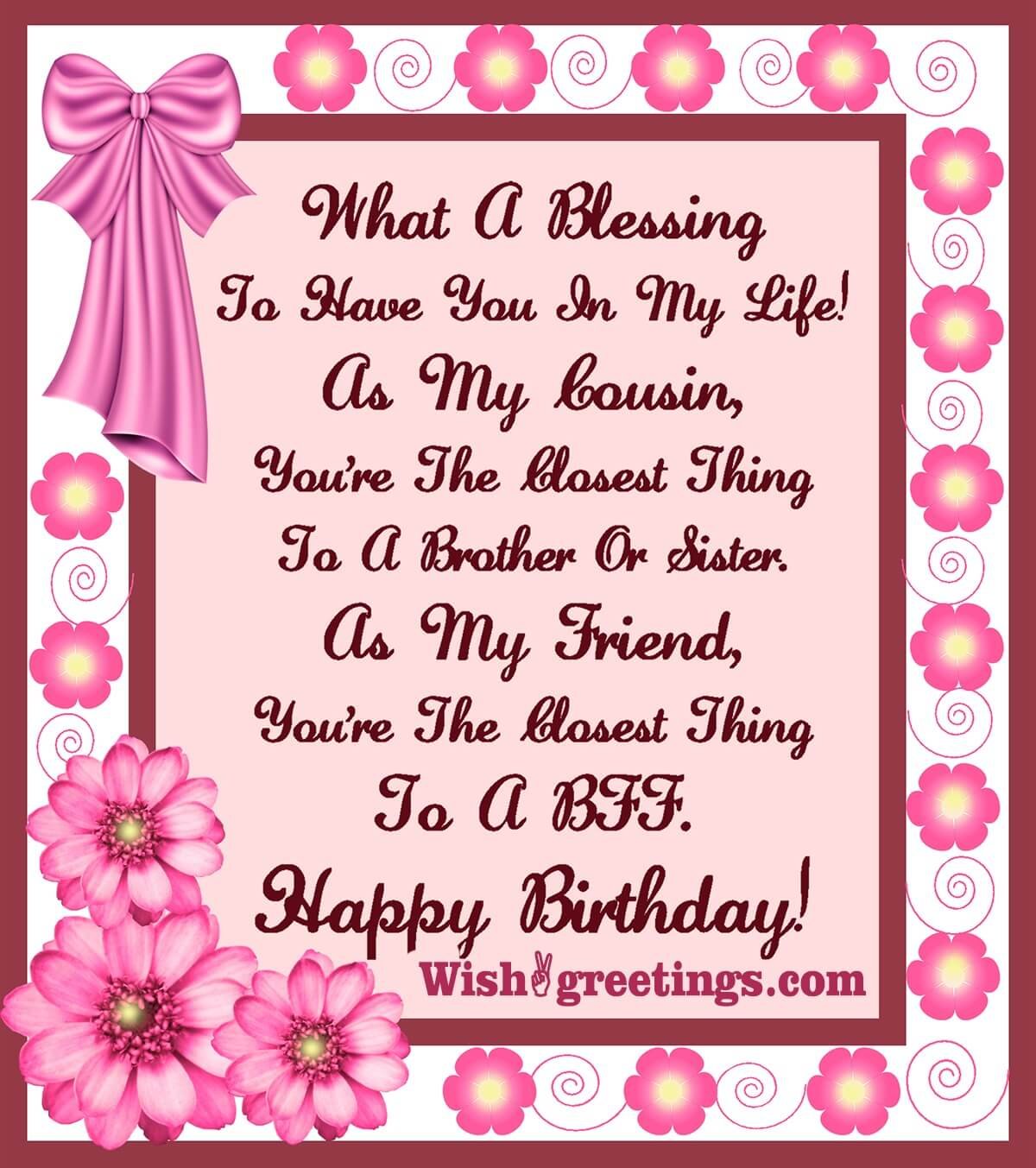 Happy Birthday Wishes Images For Cousin Wish Greetings