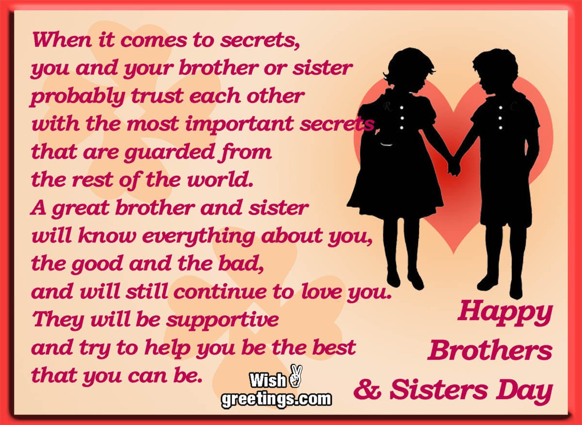 Brothers And Sisters Day Message