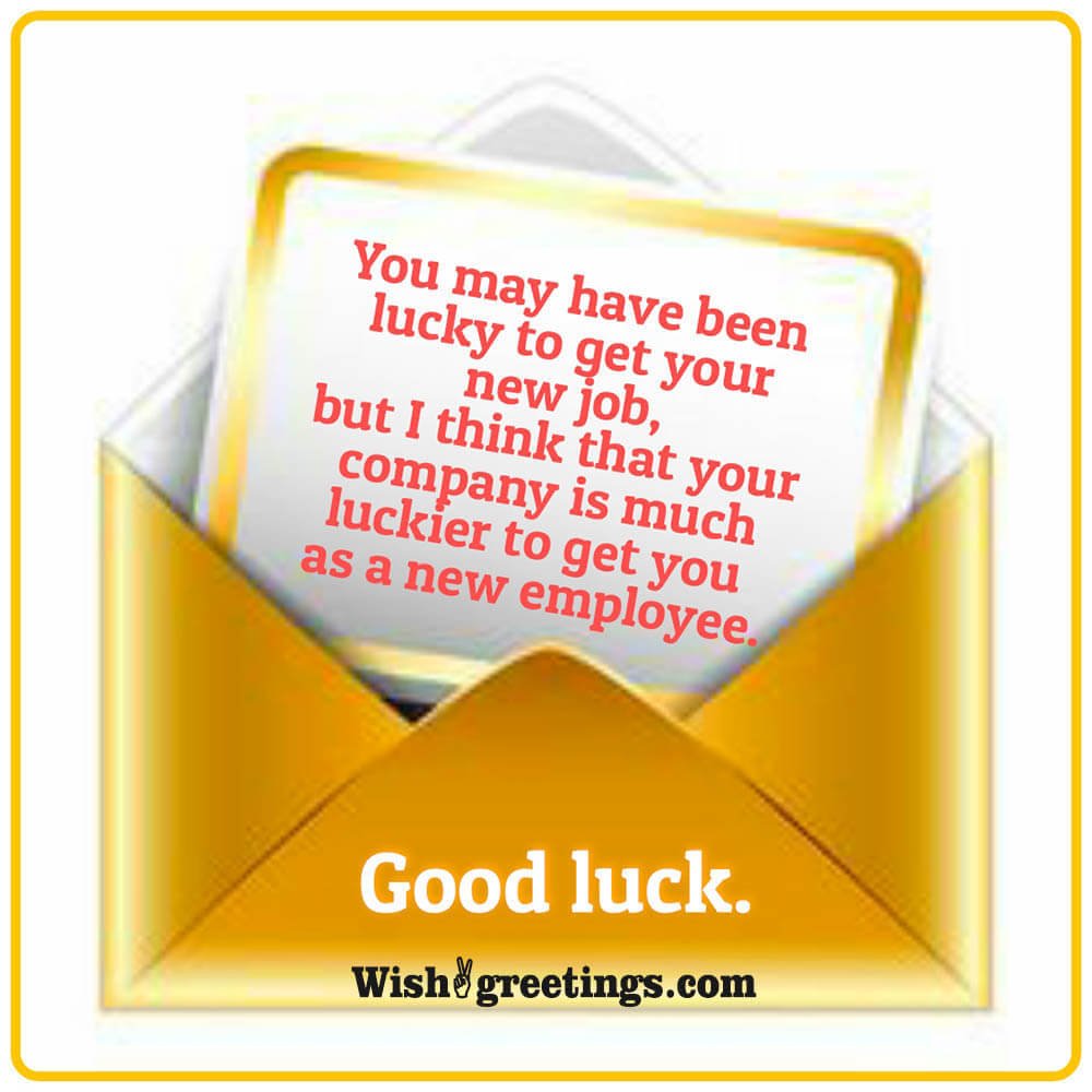 Good Luck Wish For A New Job