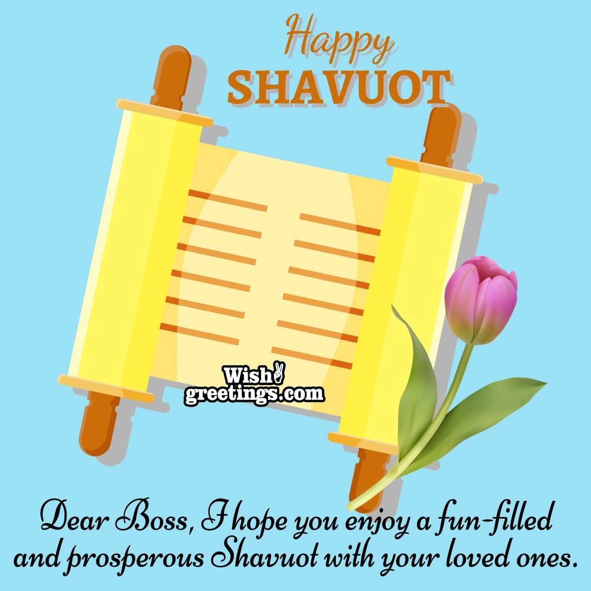 Shavuot Wishes For Boss