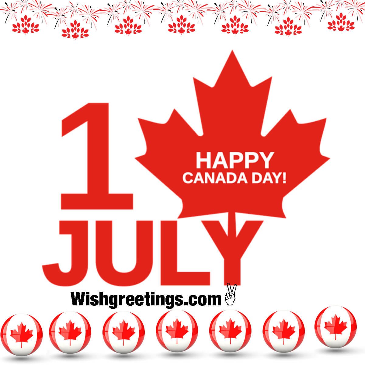 1st July Happy Canada Day Card