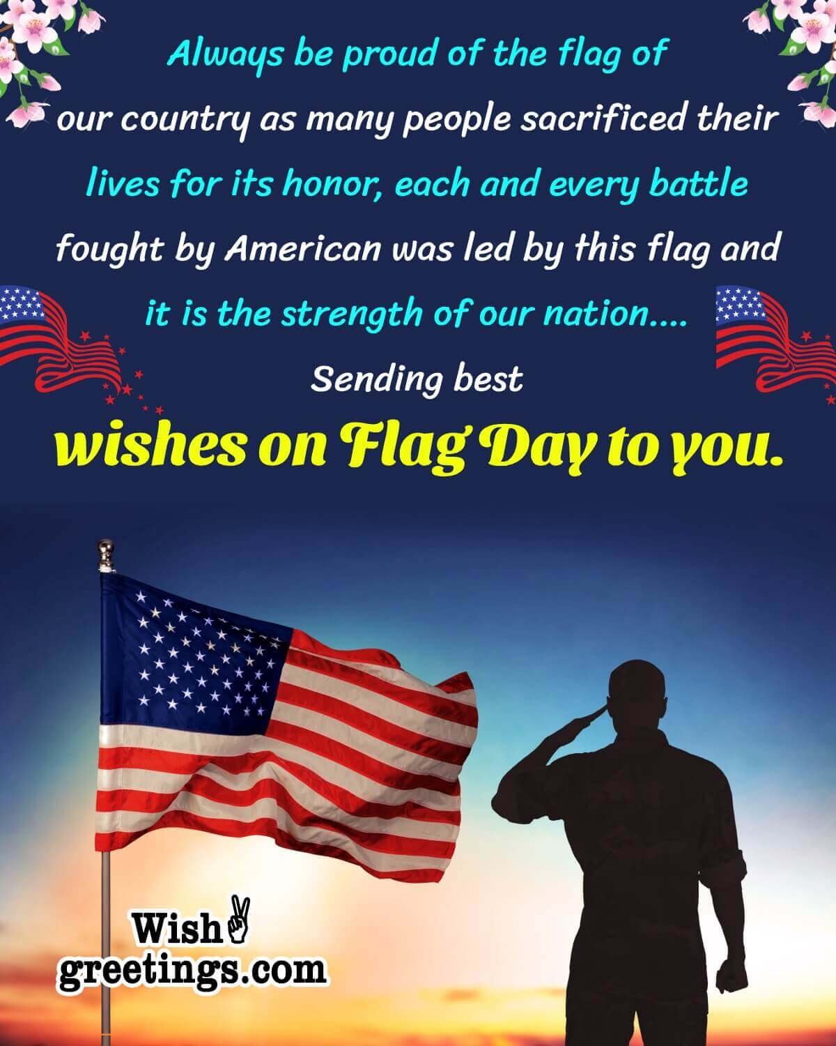 Flag Day Wishing Image