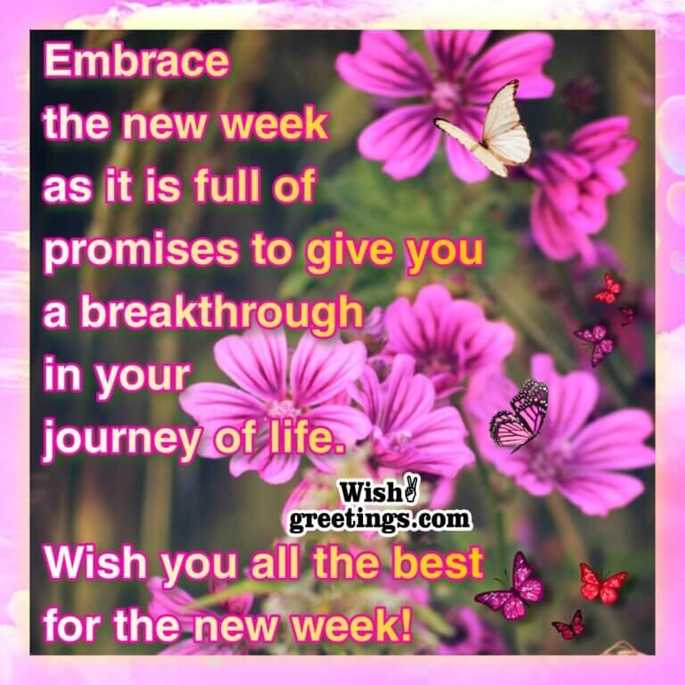 Happy New Week Messages - Wish Greetings