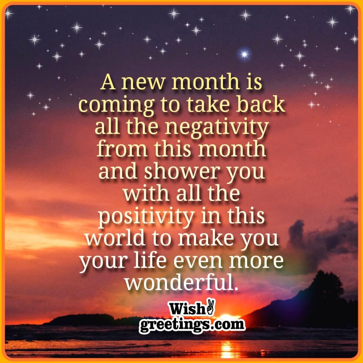Positive Wish Image For New Month