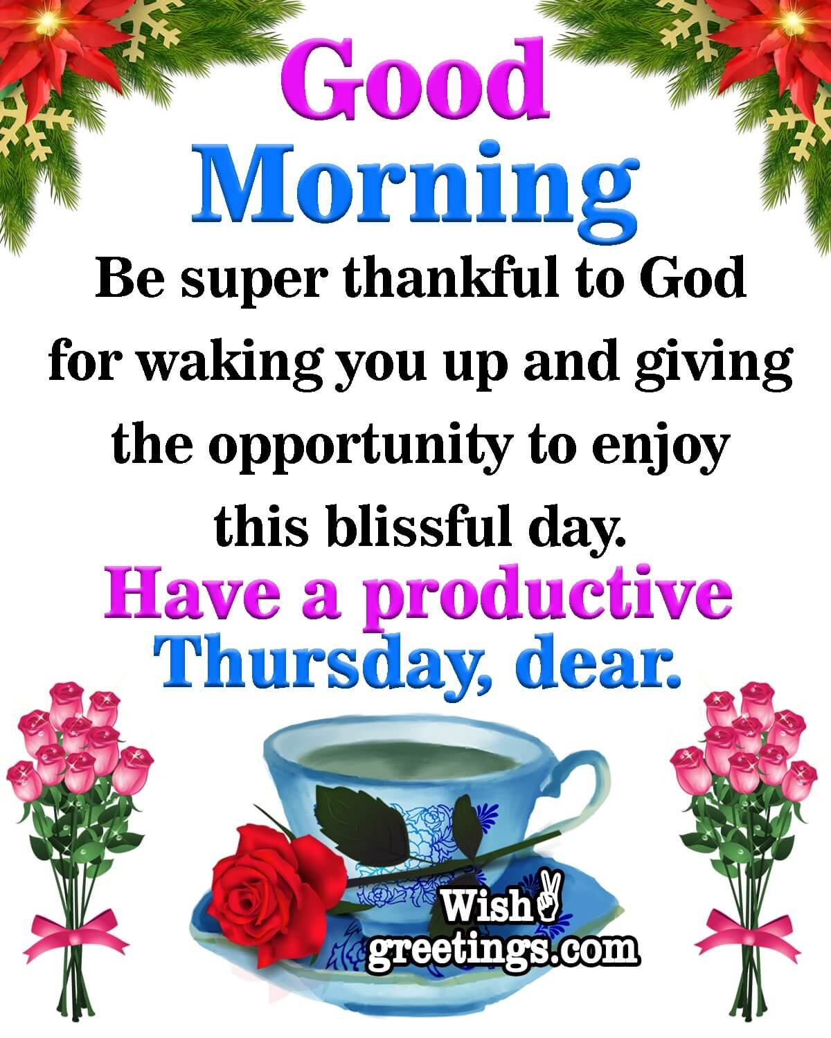 Happy Thursday Morning Greetings - Wish Greetings
