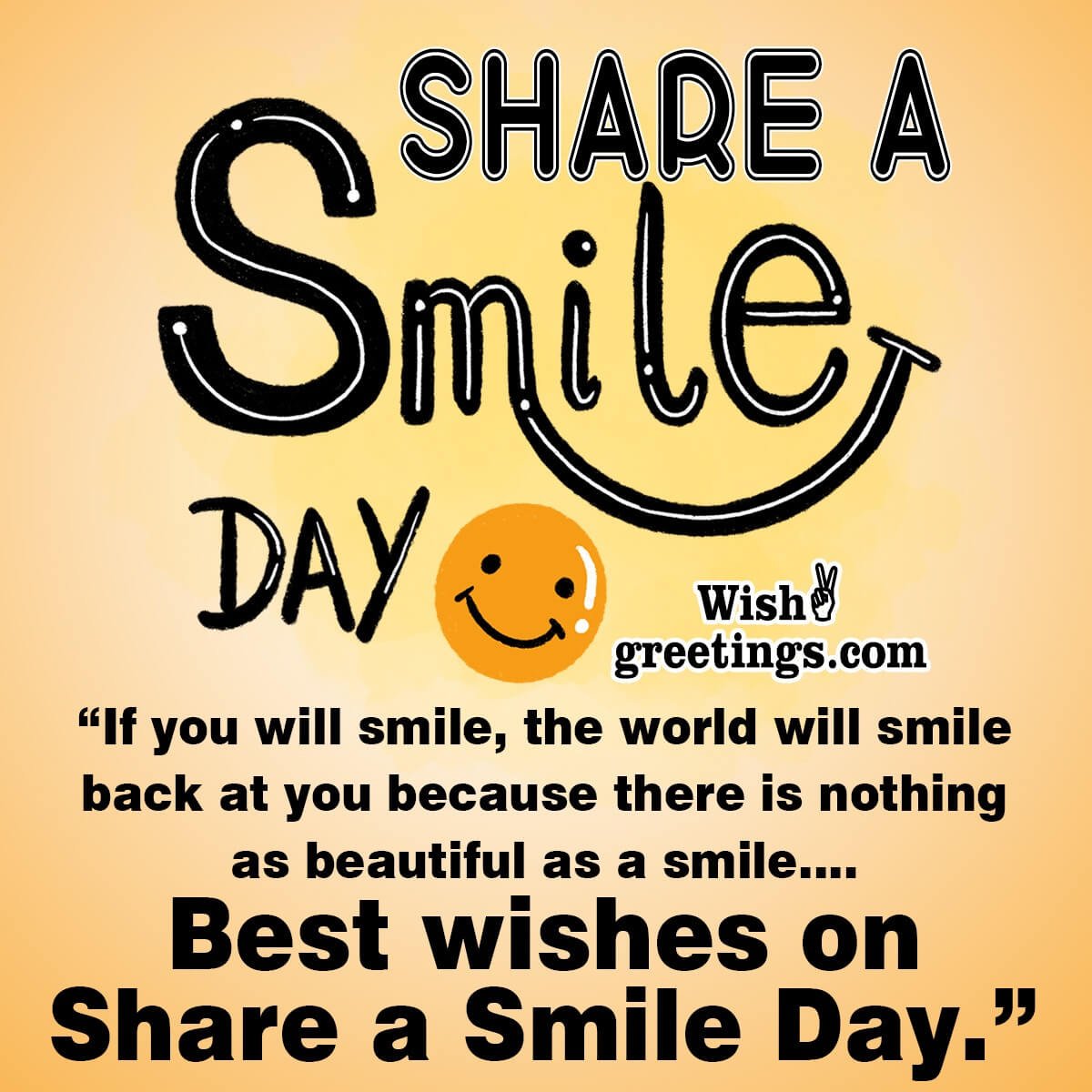 Share a Smile Day Messages Wish Greetings
