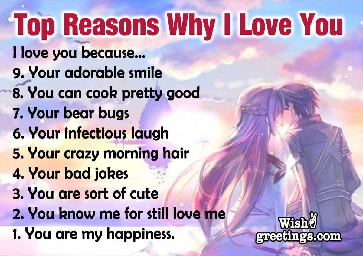 Romentic Reasons Why I Love You Card