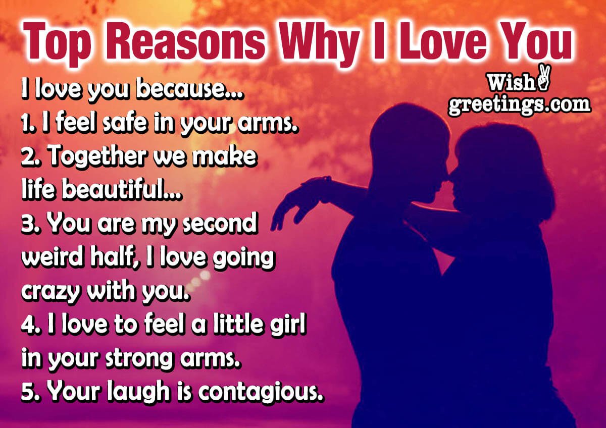 Top Reasons Why I Love You Card