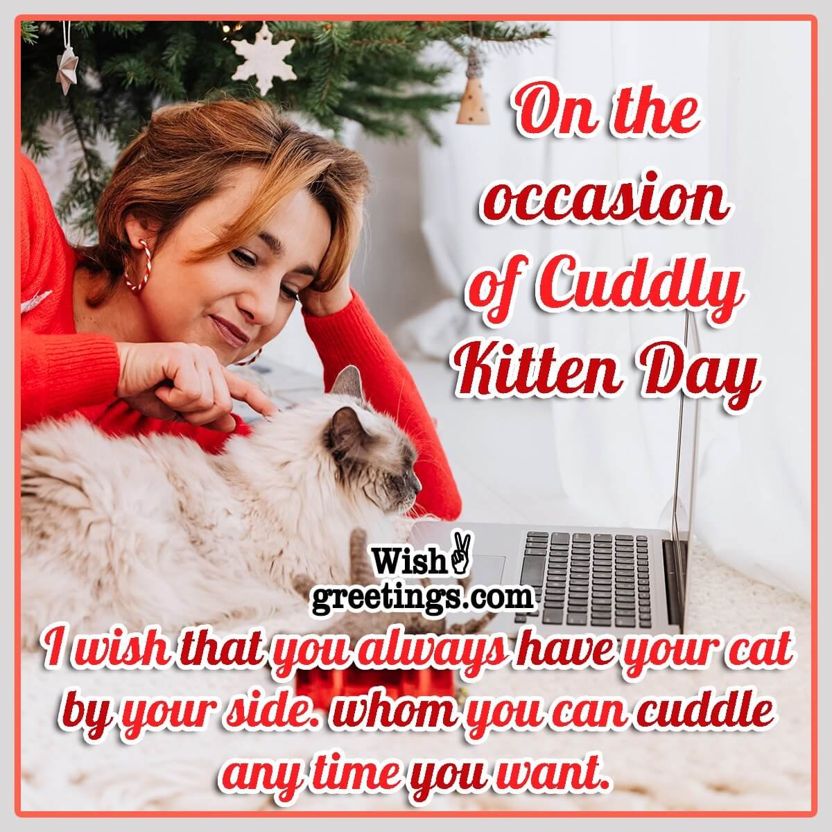 Cuddly Kitten Day Messages