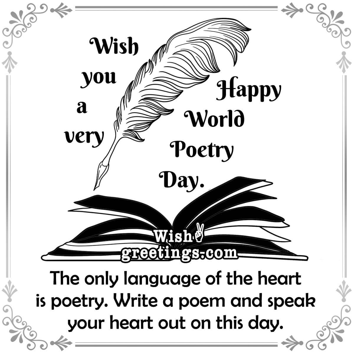 Wish You A Very Happy World Poetry Day