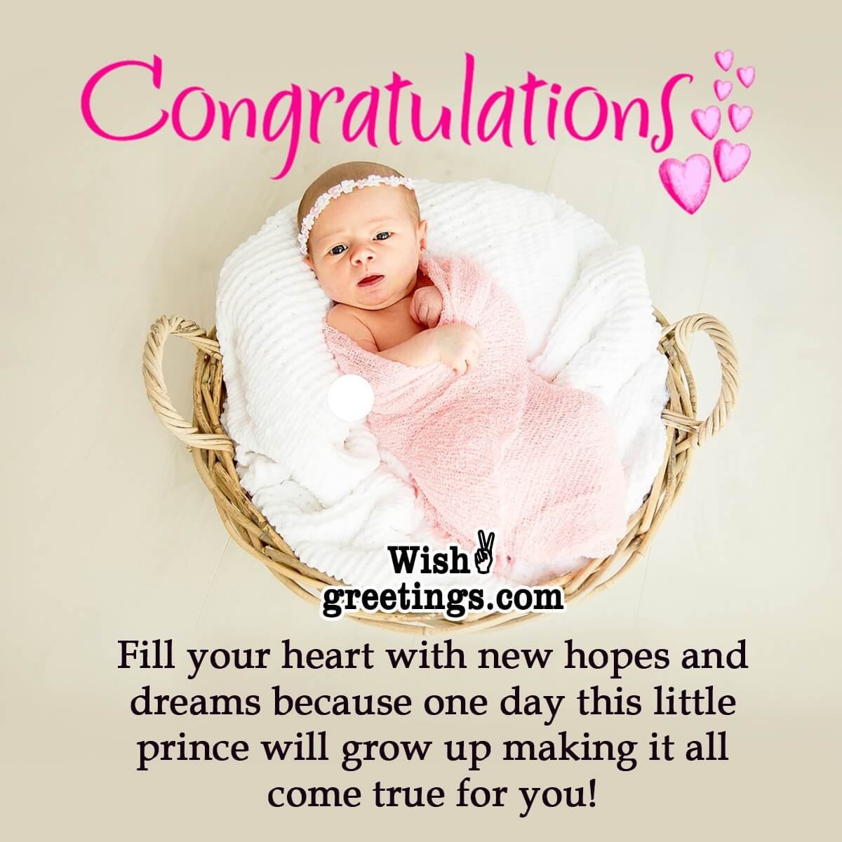 Congratulations Message For Baby Boy