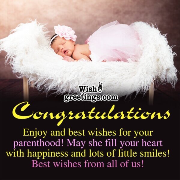 Congratulations Messages for Baby Girl - Wish Greetings