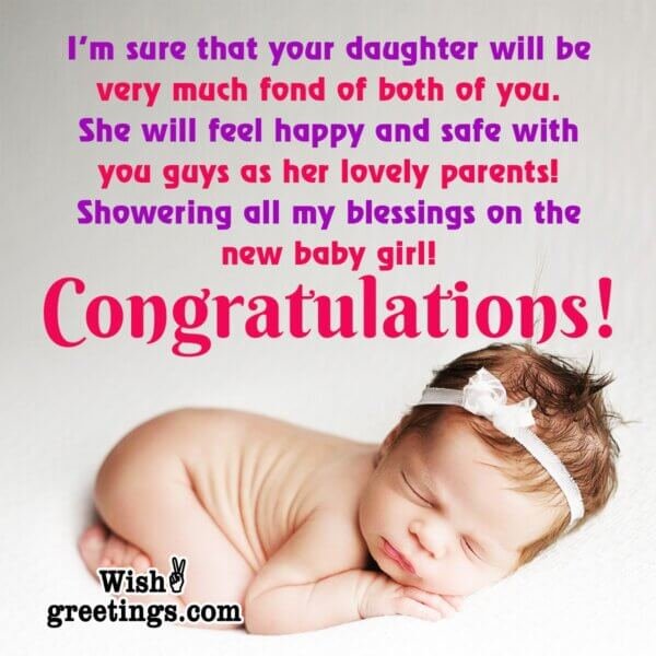 Congratulations Messages for Baby Girl - Wish Greetings