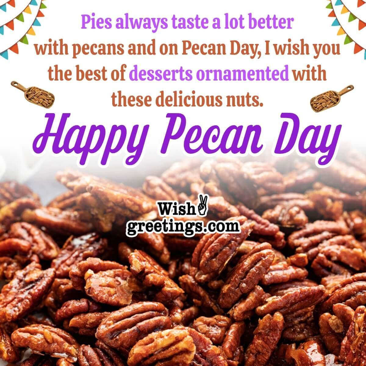 Happy Pecan Day Greeting Image