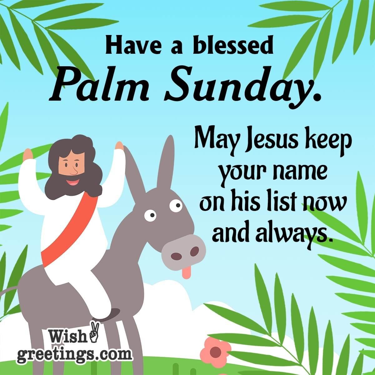 Palm Sunday Wishes Blessings Wish Greetings