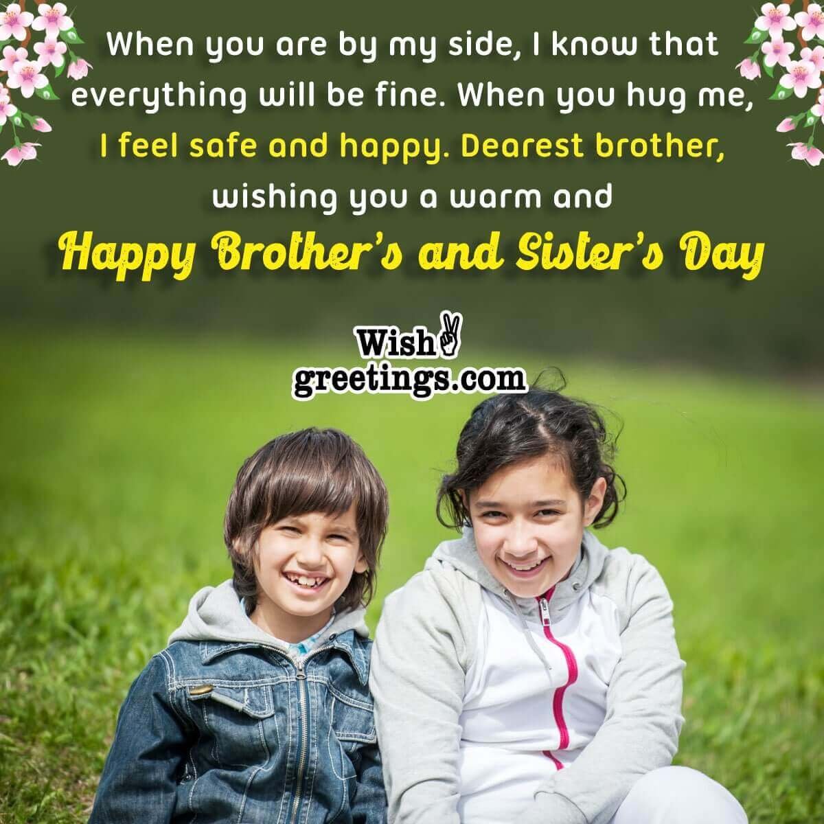 Brother’s And Sister’s Day Greeting Photo