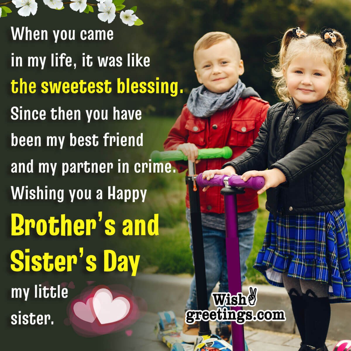Brother’s And Sister’s Day Message Photo For Sis