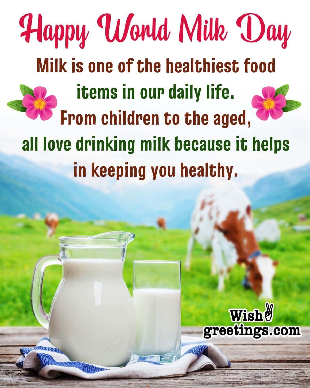 Happy World Milk Day Message Photo