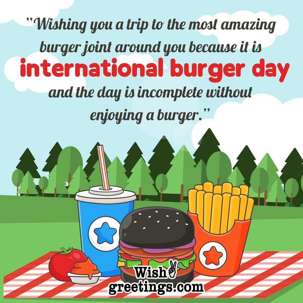 International Burger Day Wish Image