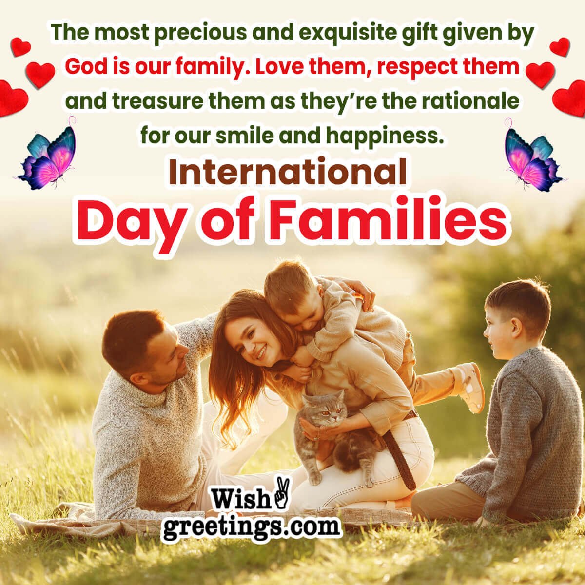 Lovely International Day Of Families Message Pic