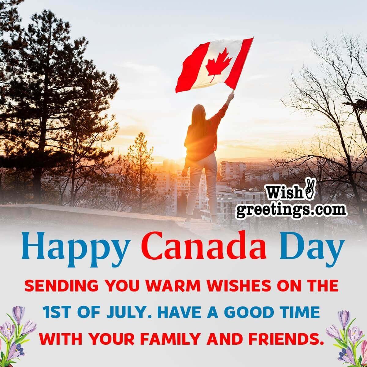 Canada Day Wish Family And Friend Pic