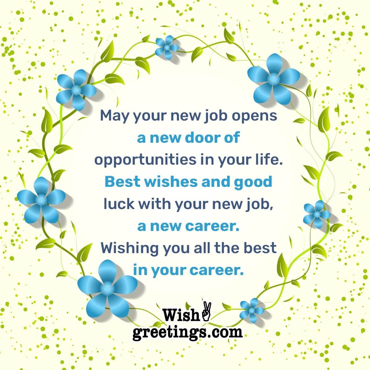 best wishes for your next assignment