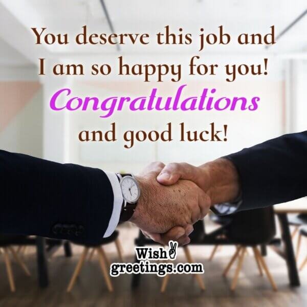 Congratulation Messages For New Job - Wish Greetings