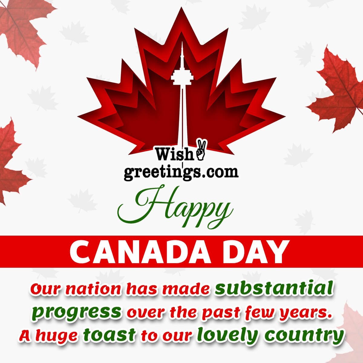 Happy Canada Day Message Photo
