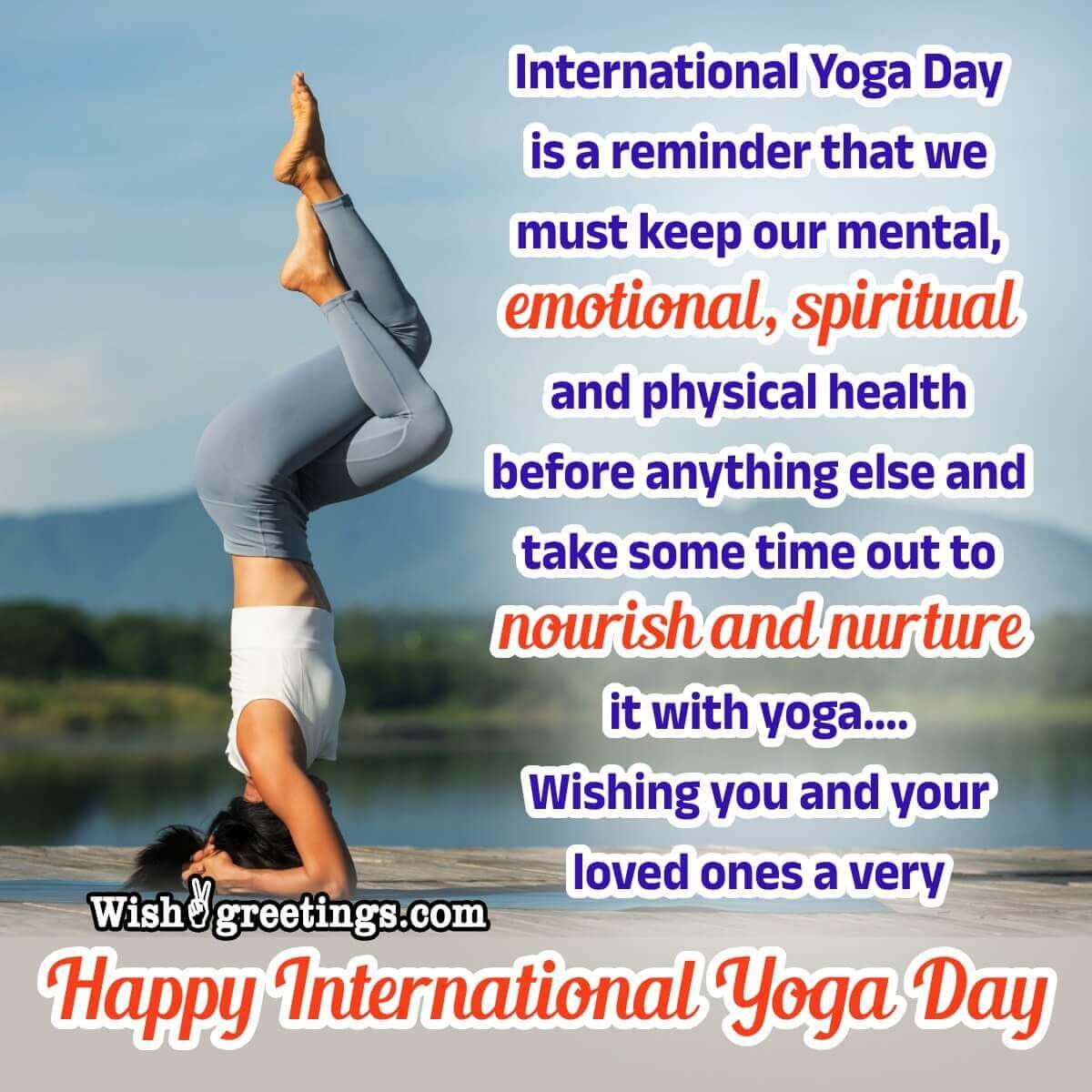 Happy International Yoga Day Best Message Image