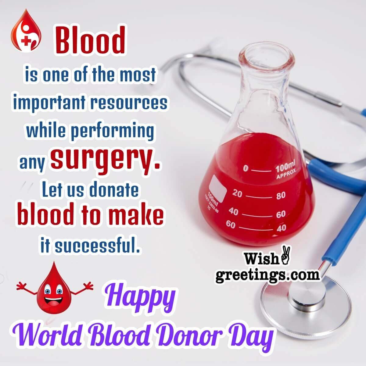 Happy World Blood Donor Day Message Photo