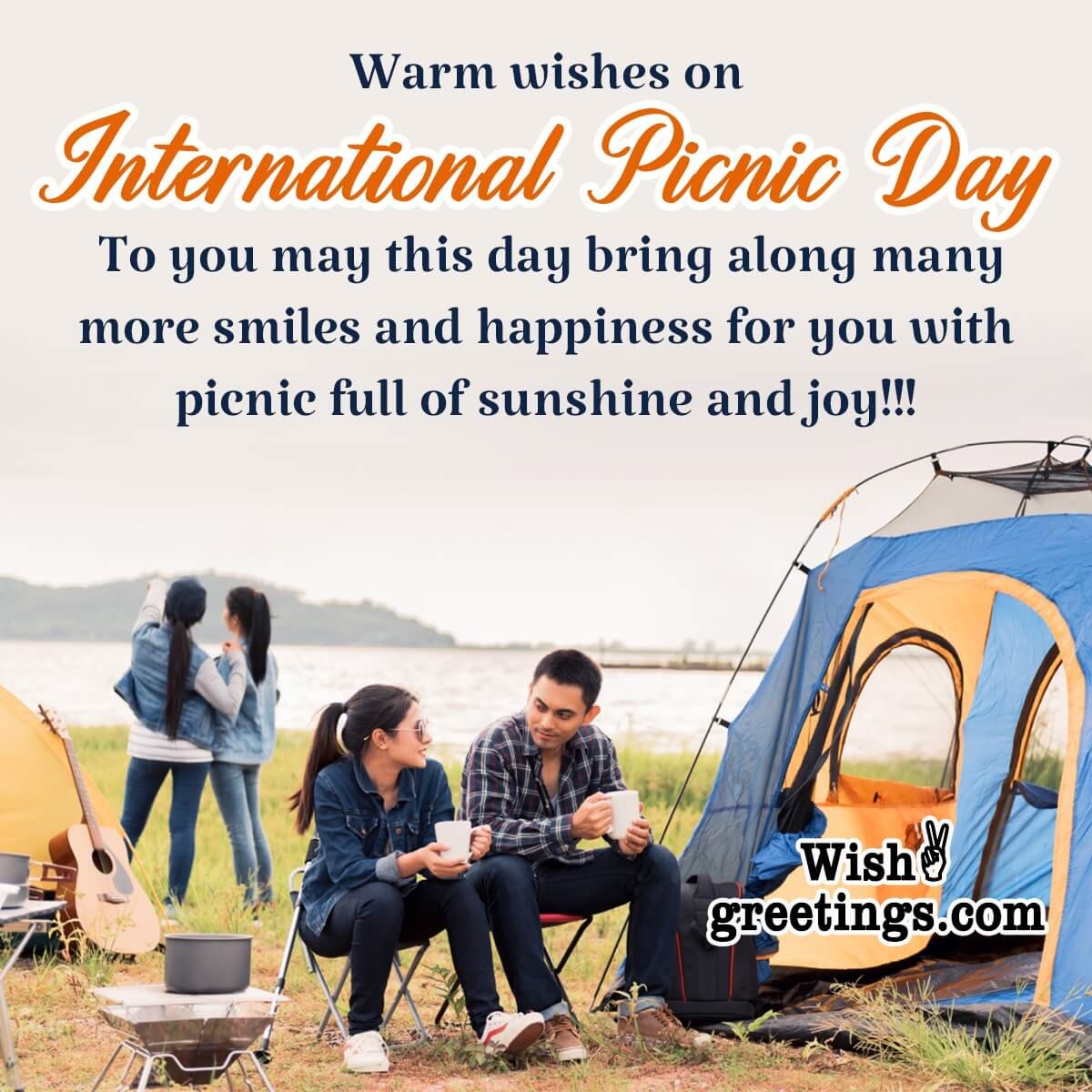 Warm Wishes On International Picnic Day