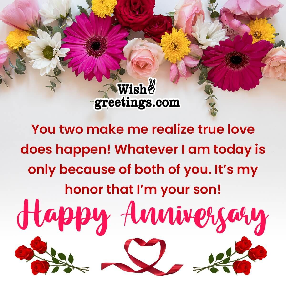 Anniversary Messages for Parents - Wish Greetings