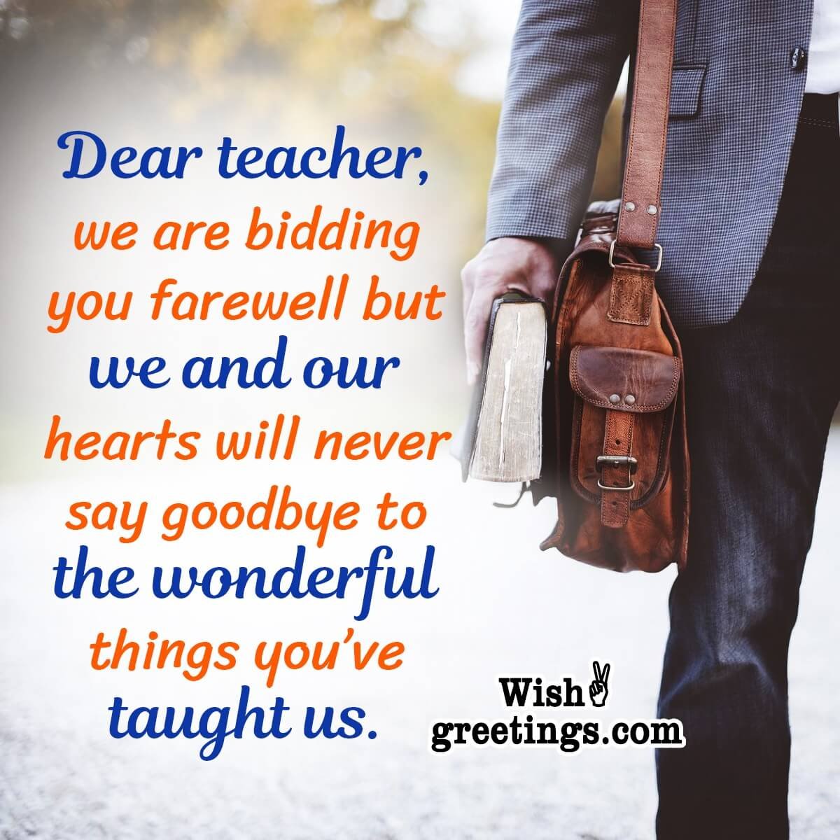 Farewell Wishes For Teacher