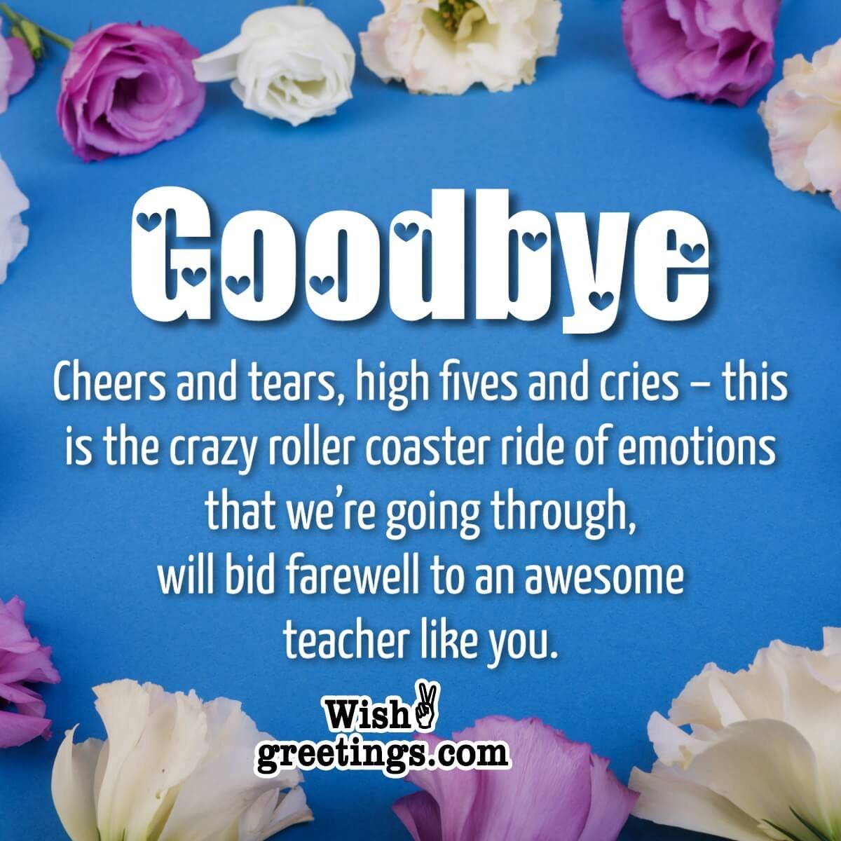 Emotional Farewell Messages for Teacher - Wish Greetings