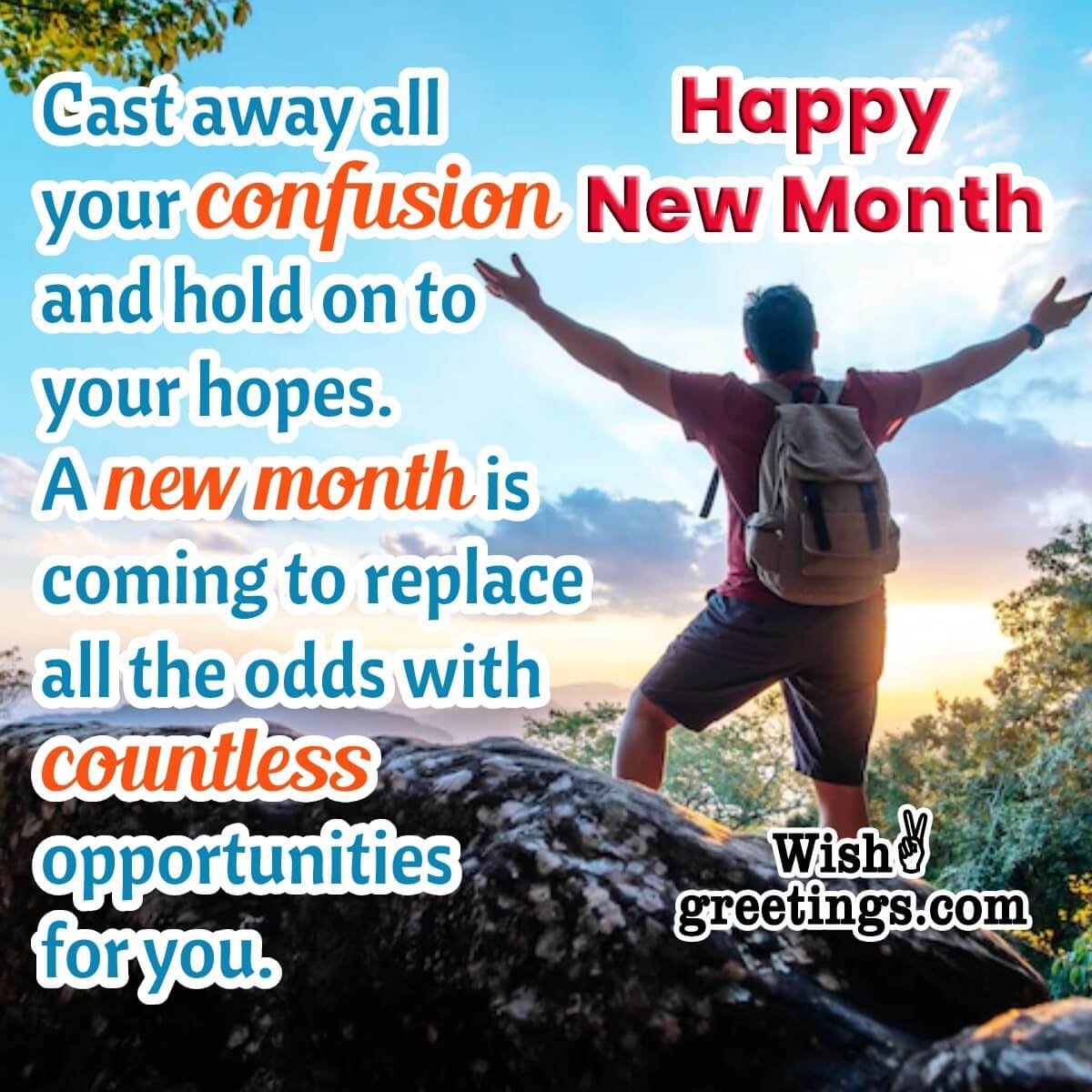 Happy New Month Inspirational Picture