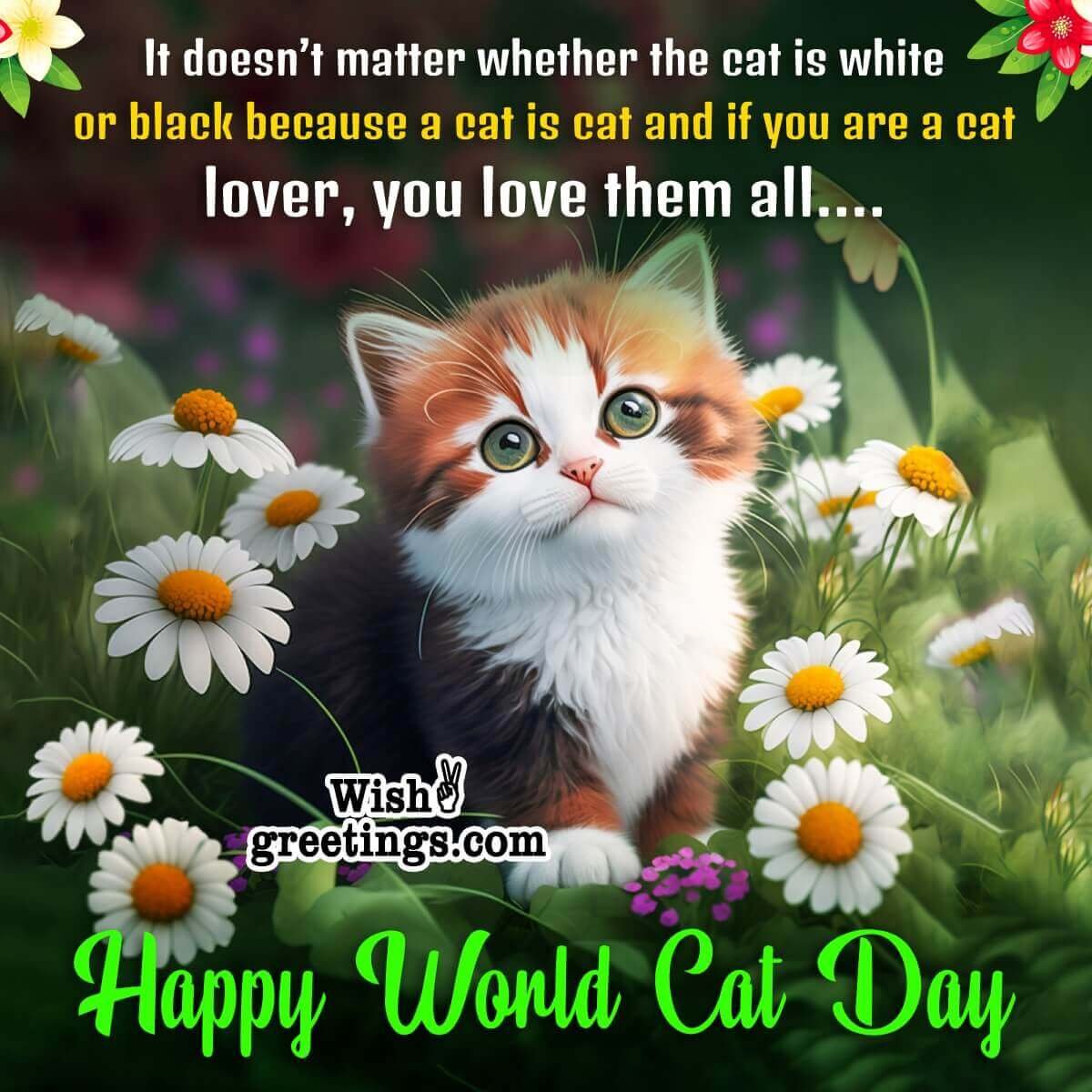 International Cat Day Quote Picture
