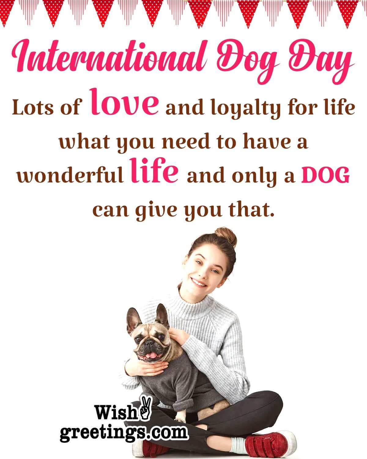 International Dog Day Quote