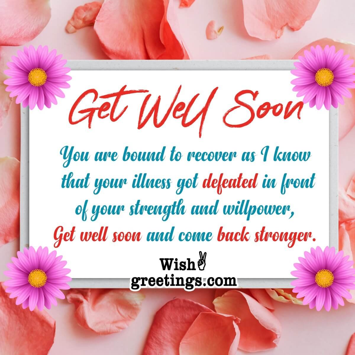 Get Well Soon Card Messages Wish Greetings