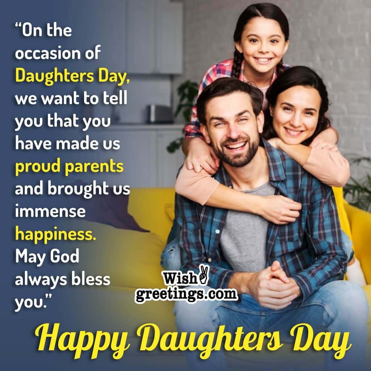 Happy Daughter’s Day Wish Photo