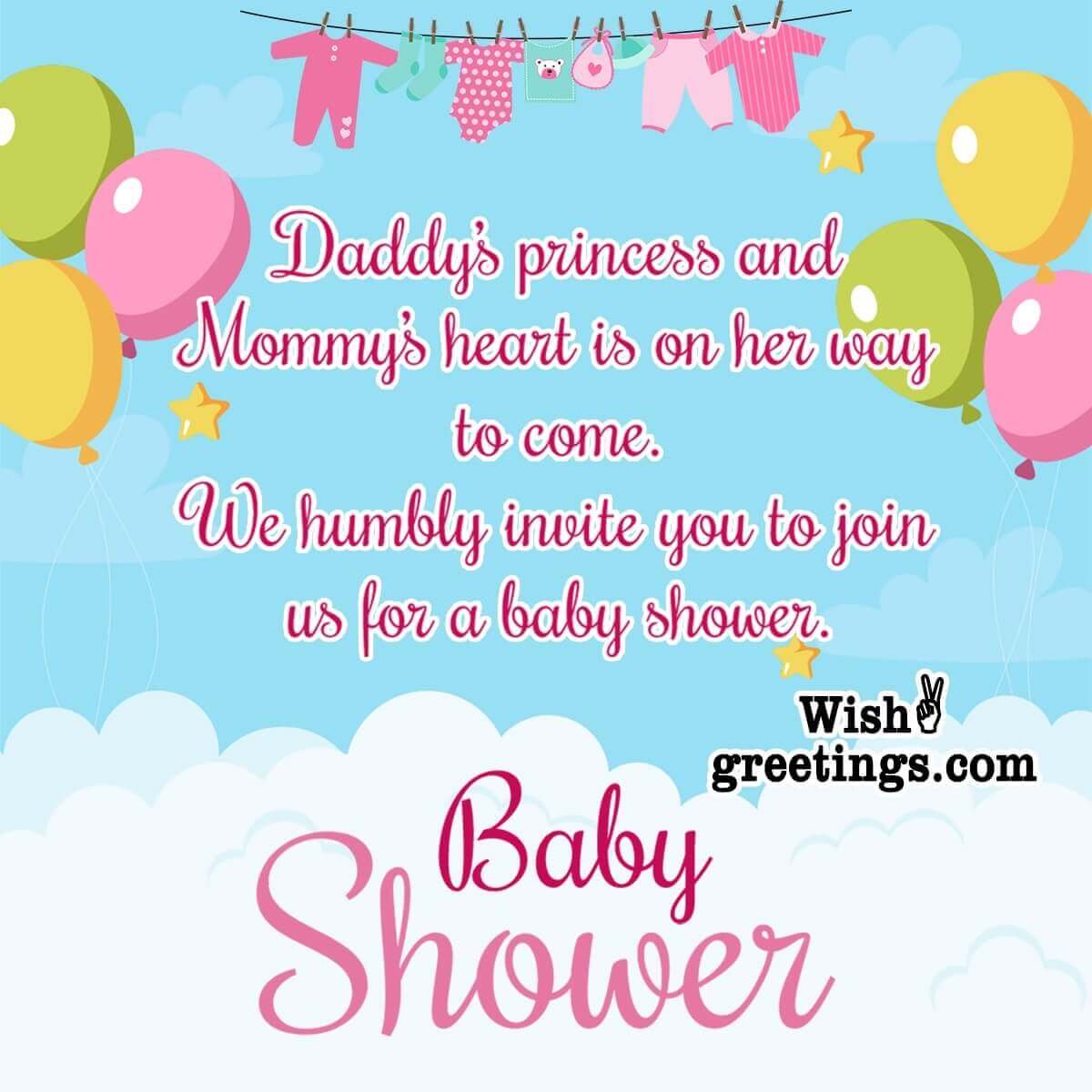 Baby Shower Invitation Messages - Wish Greetings