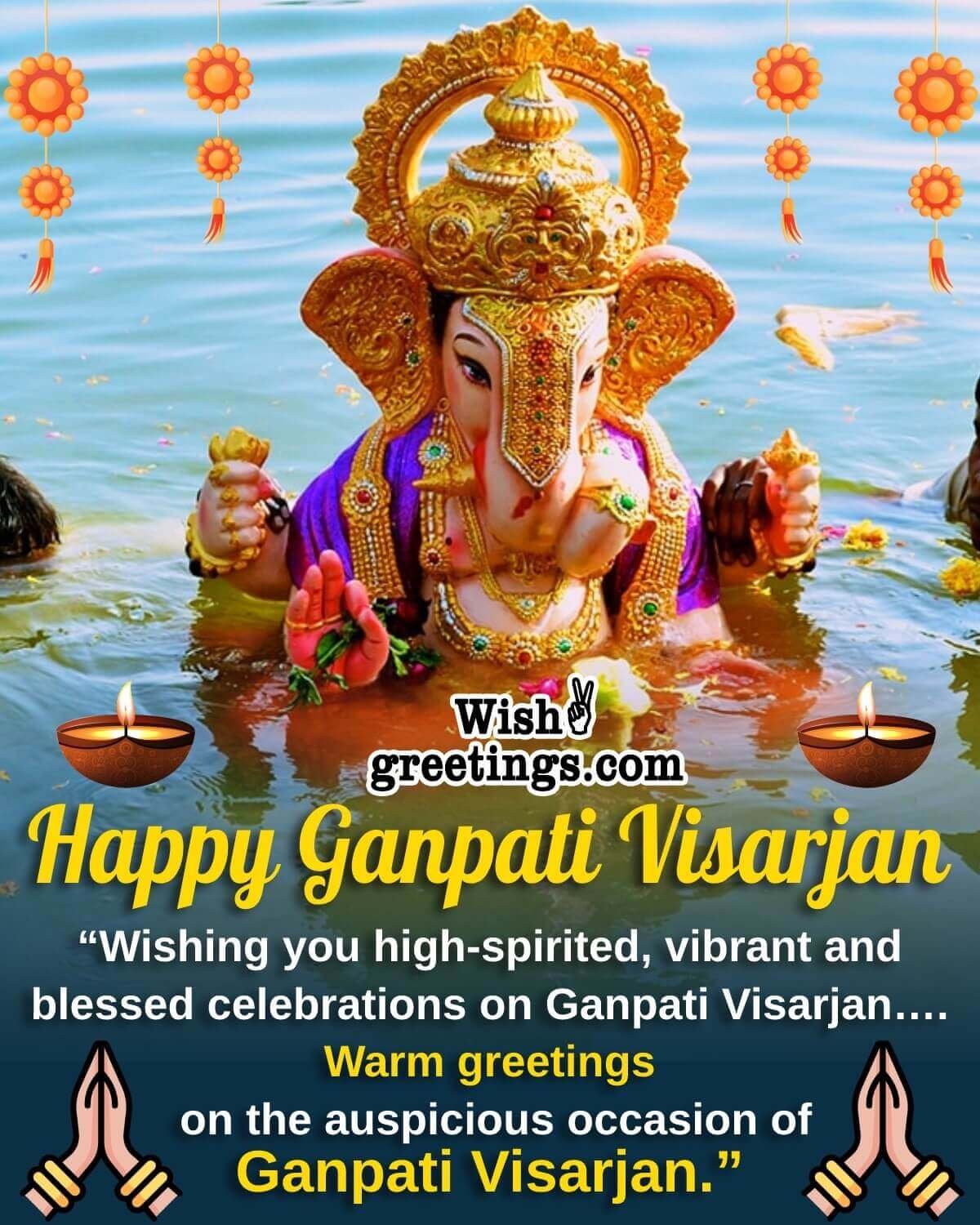 Wonderful Ganpati Visarjan Image