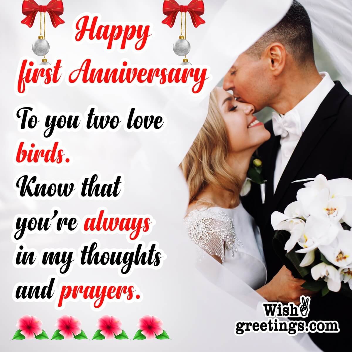 1st Anniversary Wishes Wish Greetings