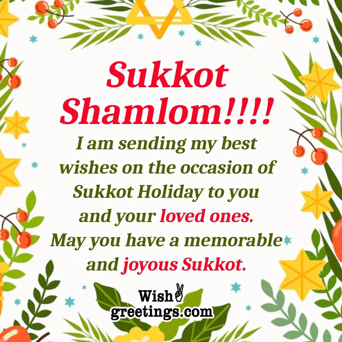 Best Sukkot Greetings