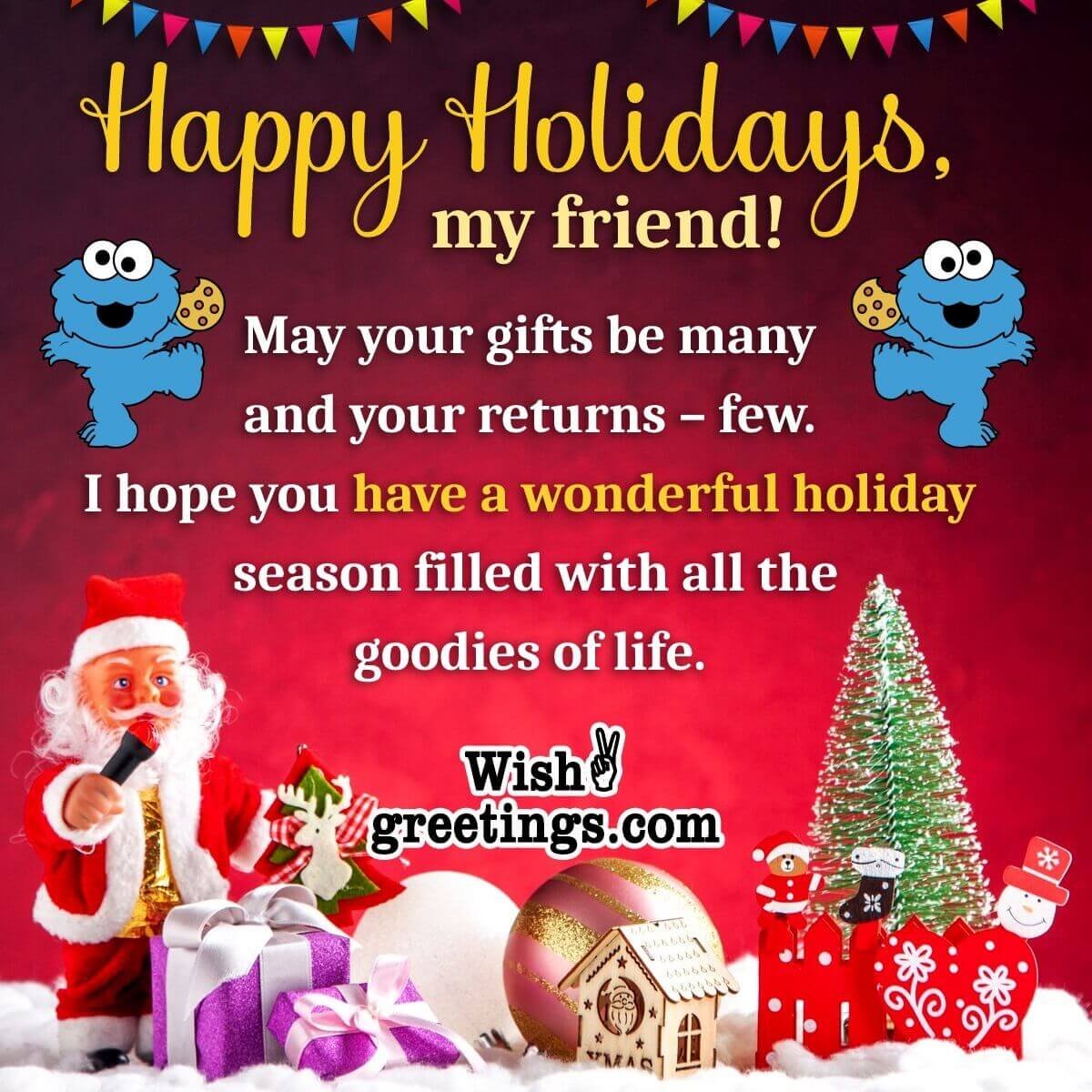 Happy Holiday Season Wishes Wish Greetings