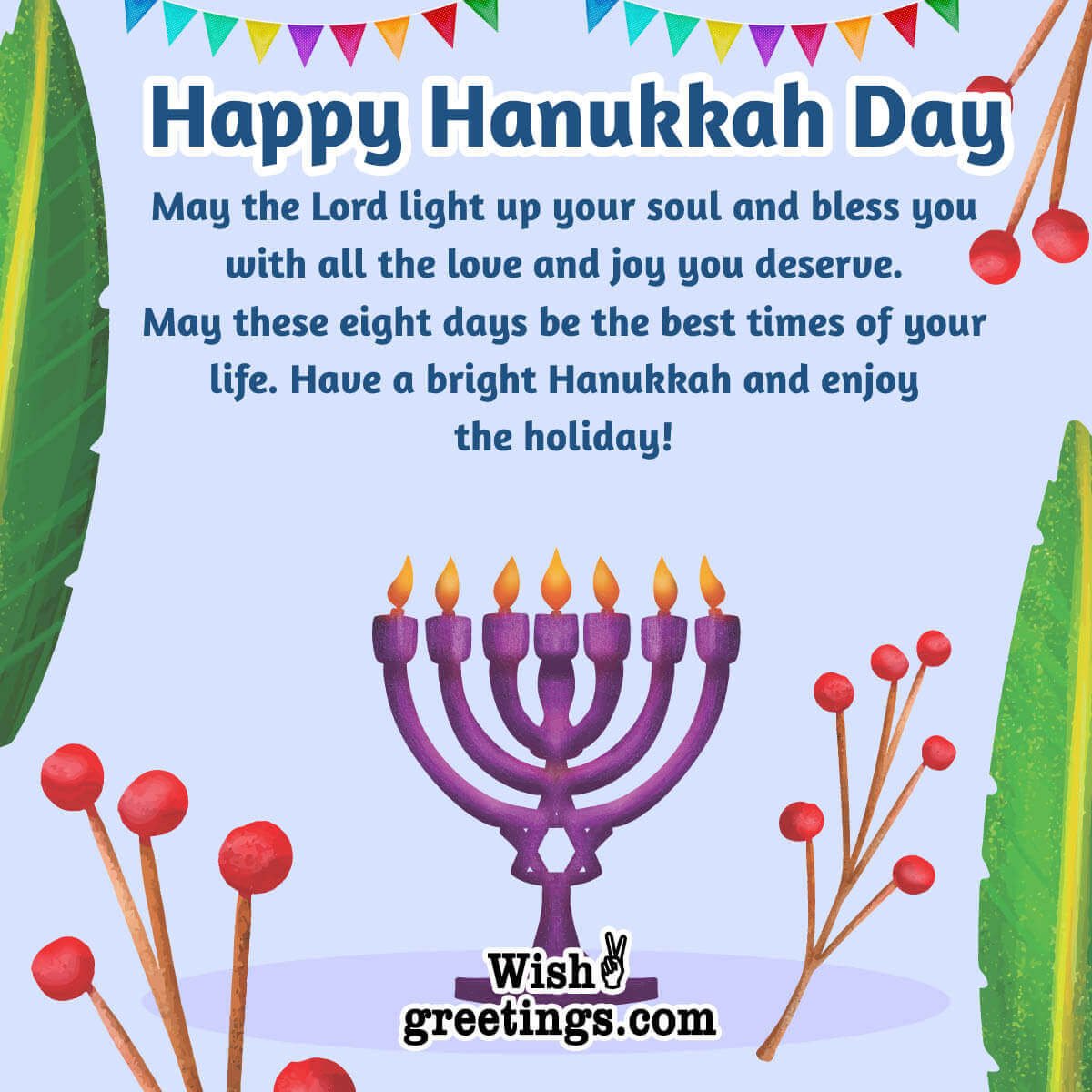 Blessed Hanukkah Message Pic
