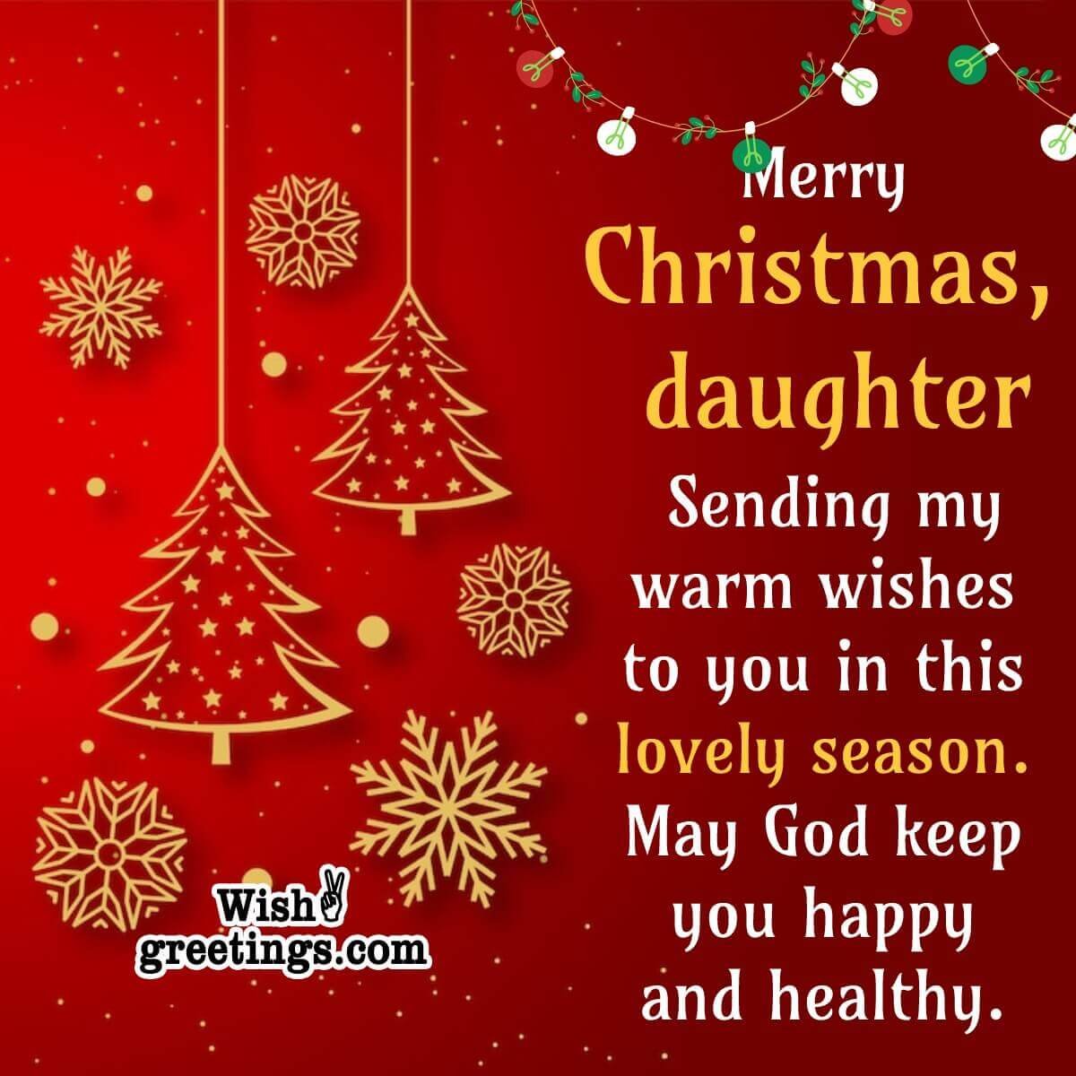 Greeting Image For Daughter On Christmas