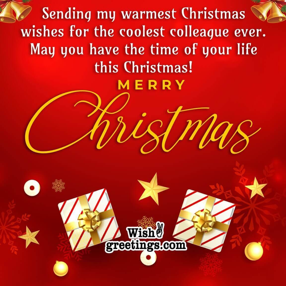 Merry Christmas Message Image For Colleague