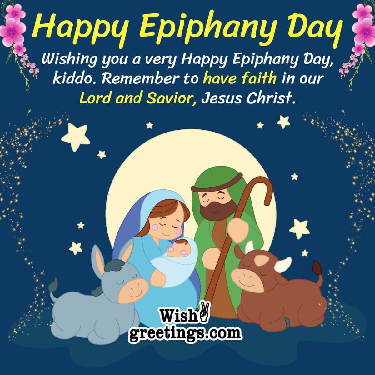 Happy Epiphany Day Wish Image For Kid