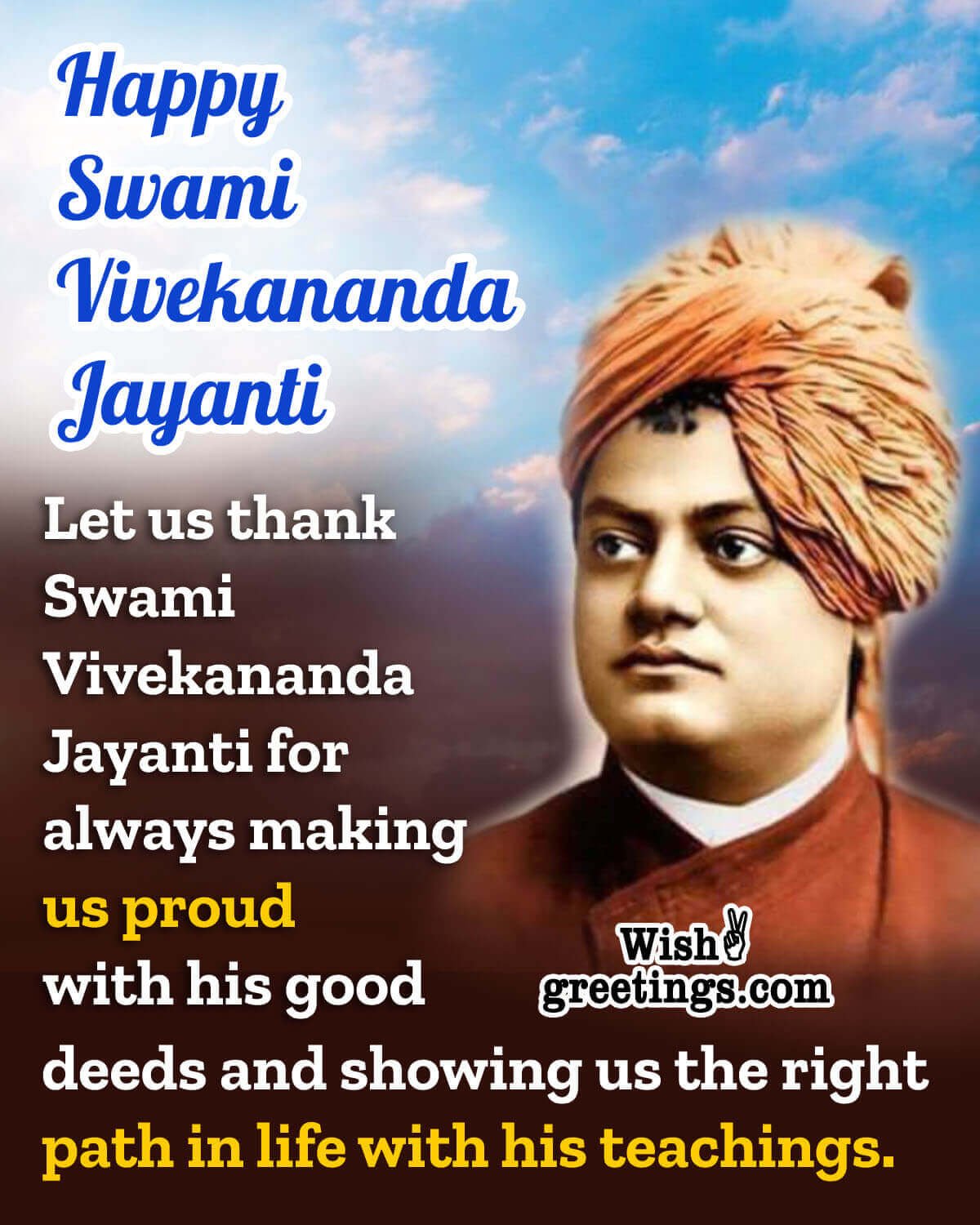 Happy Swami Vivekananda Jayanti Status Image