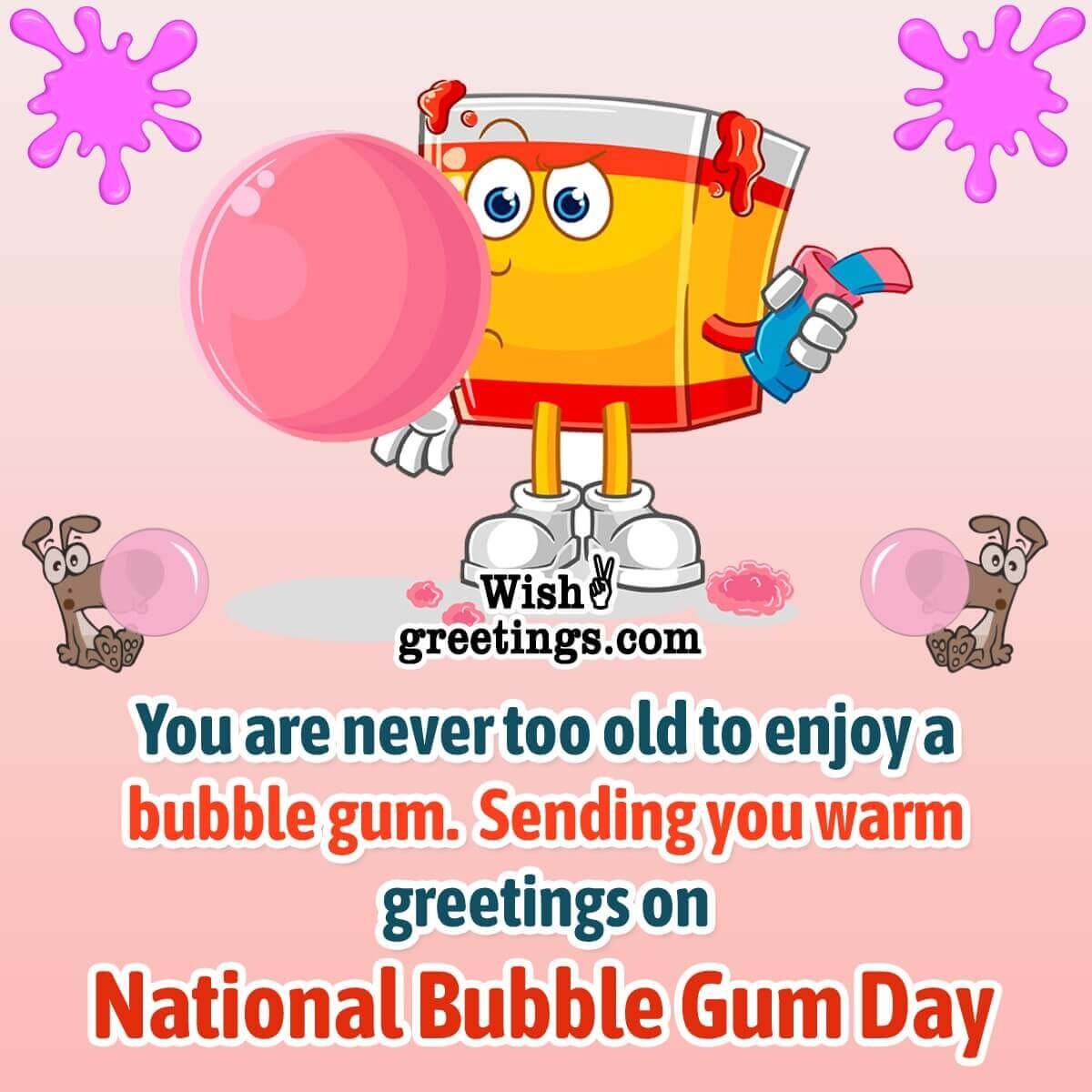 National Bubble Gum Day Message Photo